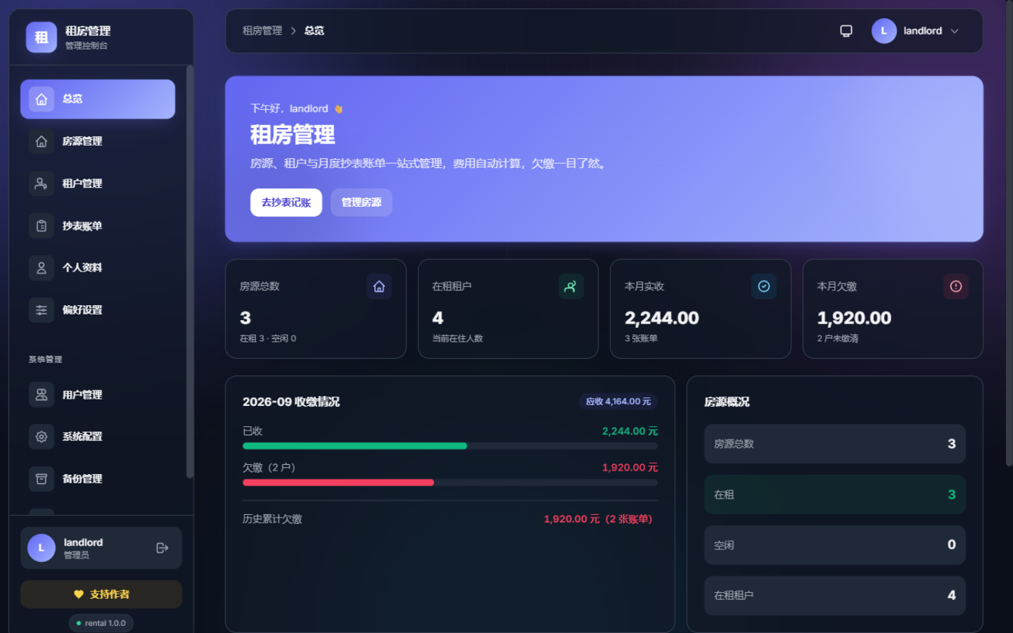 PC 端 · 总览